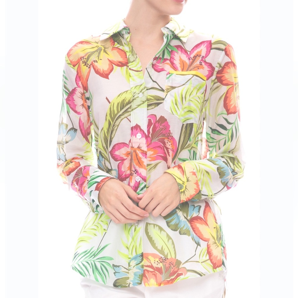 LE SUPERBE Future Ex-Boyfriend Shirt in Electric Ave Floral